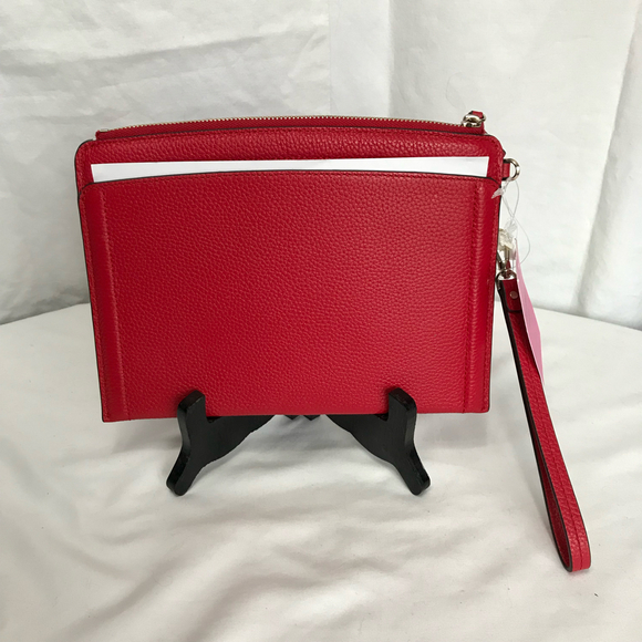 Kate Spade Large Lingonberry Pebbles Leather Wristlet NWT - Picture 2 of 6